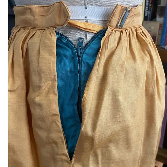 Vintage 70s Saint Laurent Rive Gauche Tiered Silk Maxi Skirt Size 36/ US 0-2 - Picture 6 of 8